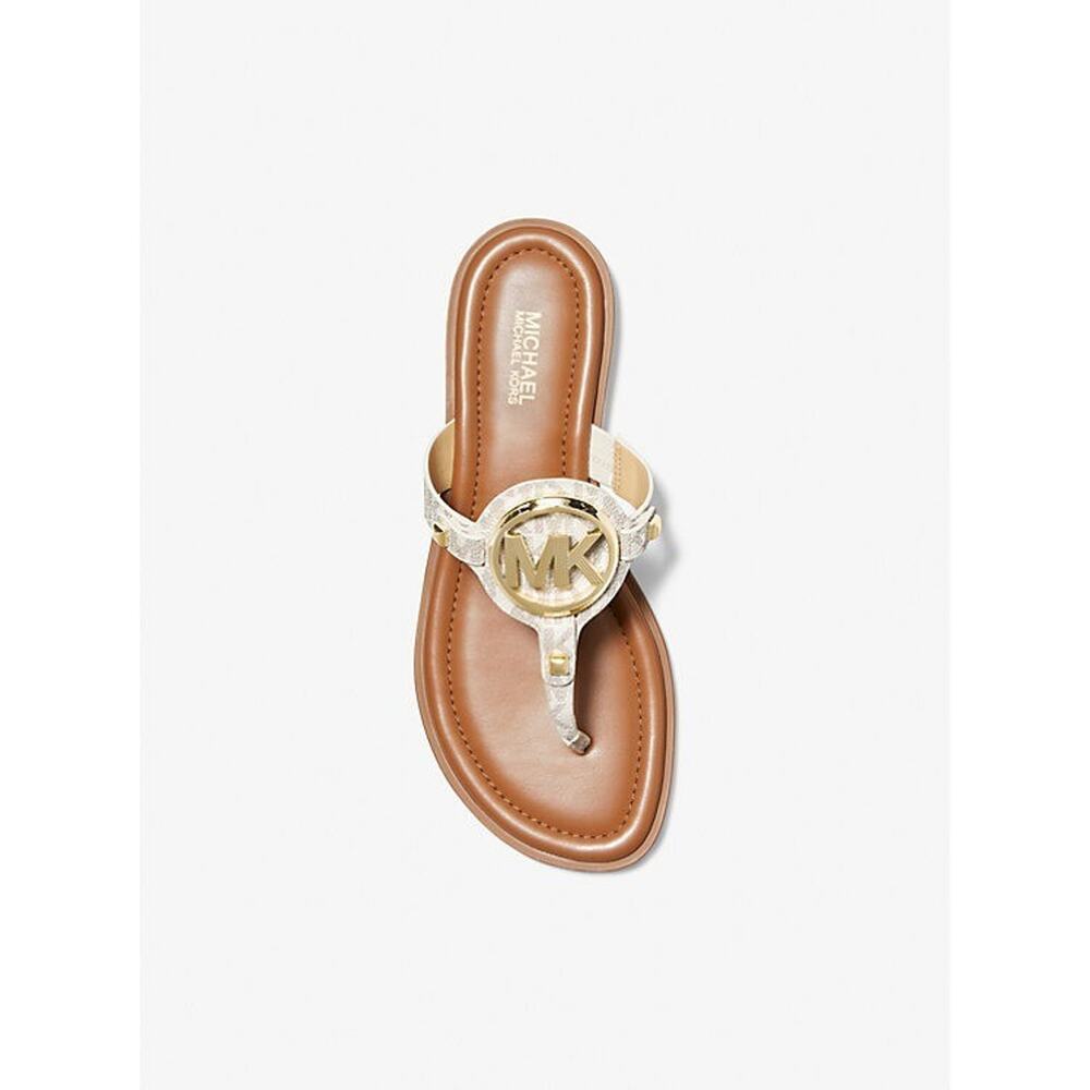 Michael Kors Women's Conway T-Strap Sandals, White Size 8.5M - Picture 2 of 5